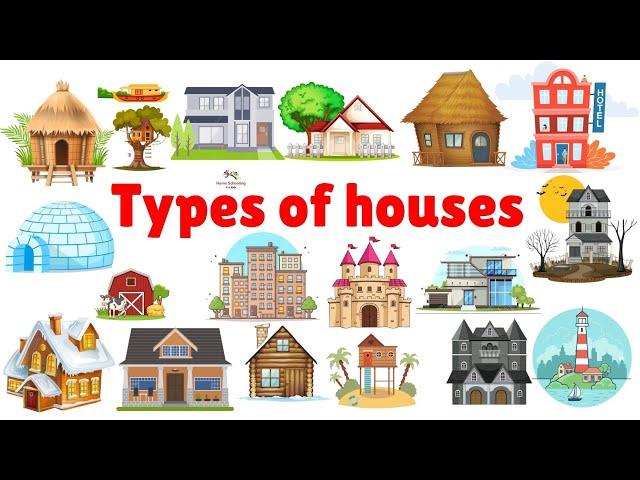 Types of houses | kutcha house and Pucca house| different types of houses | House Types Vocabulary