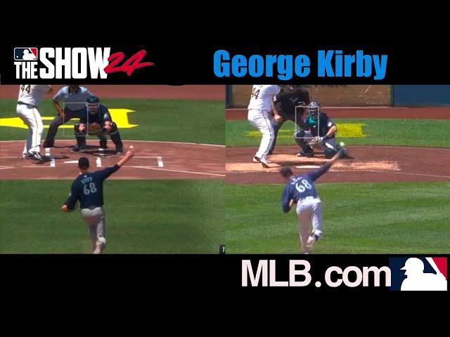 ️  George Kirby - MLB the Show 24 vs Real Game Pitching Motion