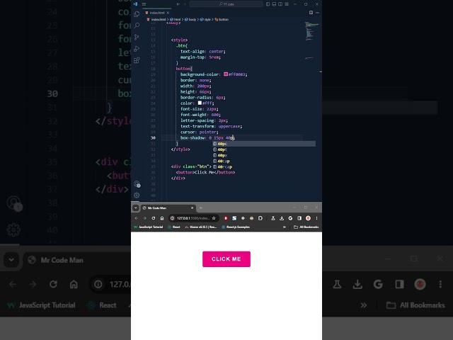 Html Button Shadow & Hover Effect
