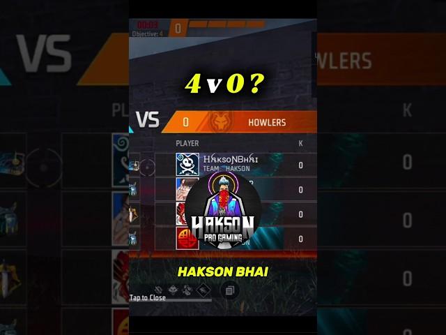 SUDIP SARKAR VS HAKSON PRO GAMING1VS4 AGAINST @HaksonProGaming  SQUAD #freefire #shorts #trending