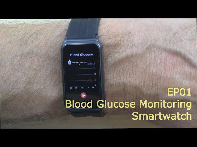 EP01 non-invasive Blood Glucose Monitoring Smartwatch | HRV ECG/EKG HR BP SPO2 temp Health Tracker