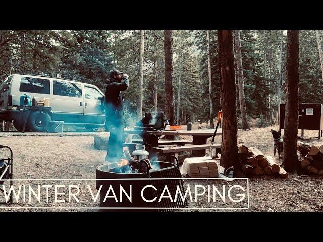 Solo Winter Camping : Van Camping In The Mountains