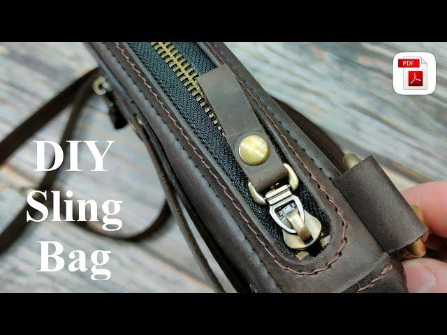 Мужская сумка через плечо своими руками. DIY sling bag. Handmade leather bag #diybags #leatherbag