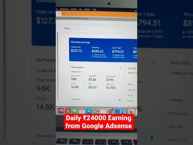 रोज़ 24000₹ Google Adsense Se  | Desi Blogger #earning  #blogger #adsense