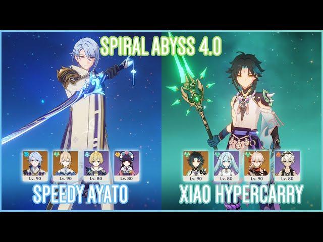 C6 Speedy Ayato & C6 Xiao Hypercarry | Spiral Abyss 4.0 | Genshin Impact