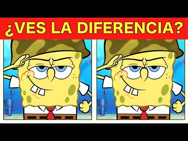  ENCUENTRA la DIFERENCIA - Bob Esponja - ¿Puedes encontrar a tiempo las 10 diferencias?