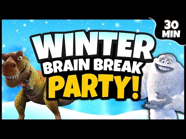 Winter Brain Break Party | Freeze Dance & Chase Games | Just Dance