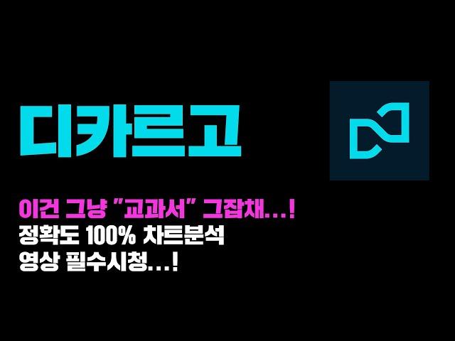 디카르고 [긴급] 이게 진짜 "교과서" 그 자체임...! 정확도 100% 차트분석, 영상 필수시청...! #코인시황