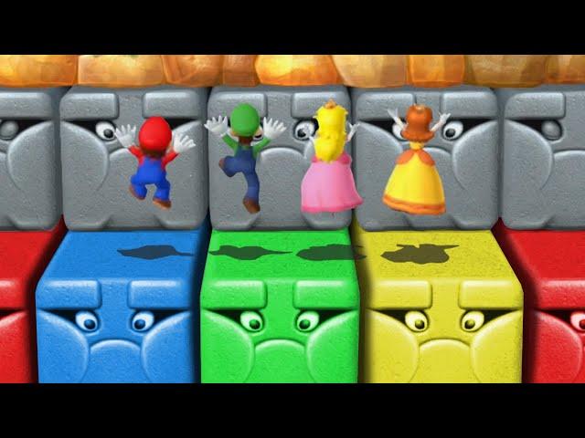 Mario Party 10 - Minigames - Mario vs Luigi vs Peach vs Daisy (Master CPU)