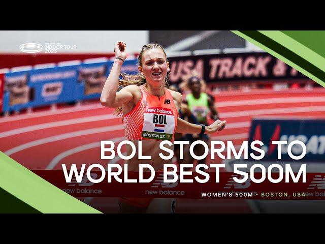 Femke Bol  destroys the world 500m indoor best  | World Indoor Tour 2023