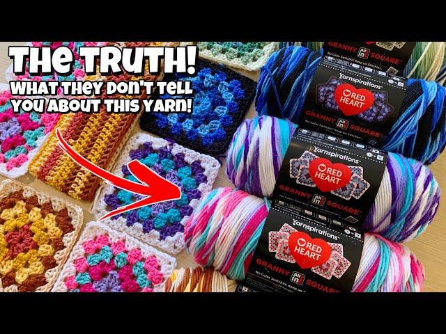 The Truth About Red Heart Granny Square Yarn! Is It Worth Buying? Yarn Swatches & More!