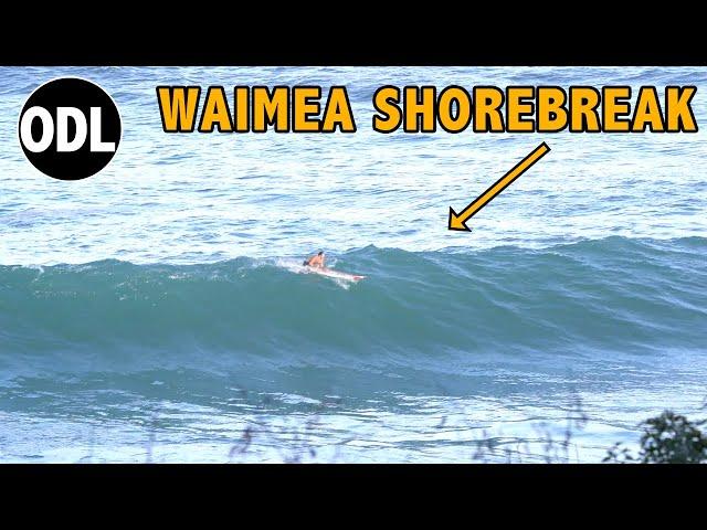 Waimea SHOREBREAK On a Gun?!? Waimea Bay Morning | Biggest Day of Swell | Raw Surf Footage