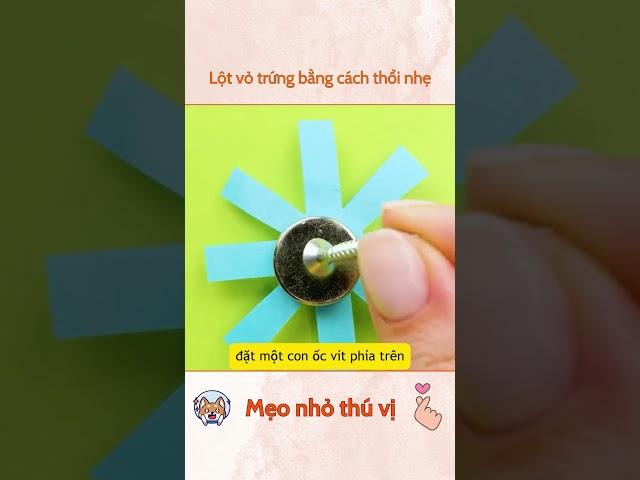 Lột vỏ trứng bằng cách thổi nhẹ #meonhothuvi