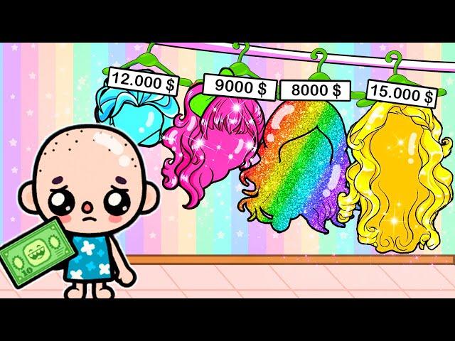 Bald Girl Become Rich  | Toca Life Story |Toca Boca