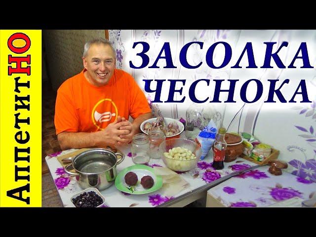 Засолка чеснока. Разные  вкусные рецепты засолки по-домашнему.