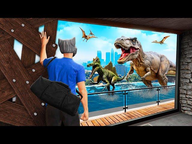 SAVING Franklin's HOUSE from DINOSAURS in GTA 5!