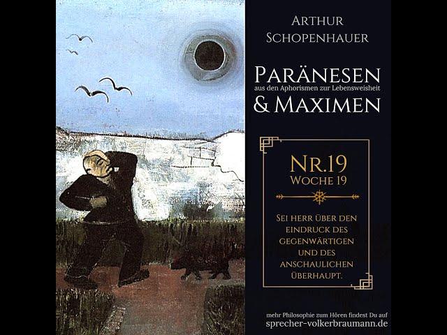 Arthur Schopenhauer Paränesen und Maximen Nr. 19 / mit gesundem Pessimismus durch das Jahr