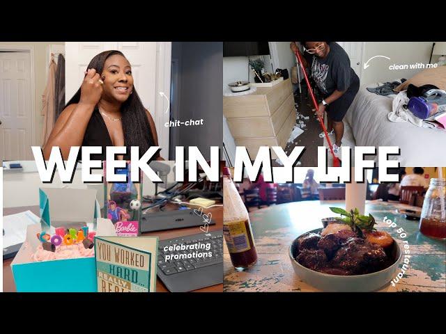 WEEKLY VLOG || CLEAN WITH ME, PROMOTIONS, CHIT-CHAT, HOUSTONS BEST RESTAURANTS,  GIRLS NIGHTS