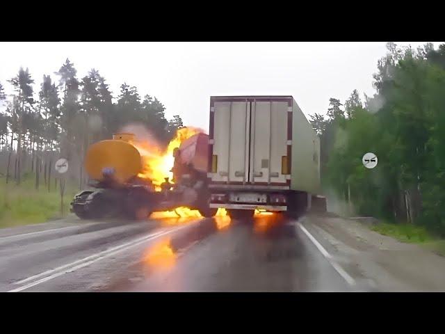 INSANE CAR CRASHES COMPILATION 2024 - IDIOT IN CARS/ TRUCK - Best Of Near Miss Caught On Camera 2024