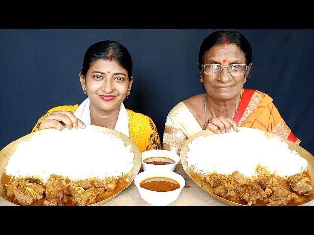 Extreme Spicy  Mutton Curry With Rice Eating Challenge