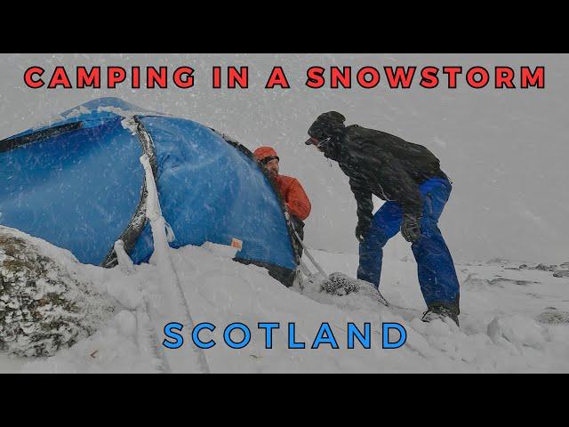 STORM DARRAGH WILD CAMPING IN SCOTLAND - Beinn Narnain Summit UK