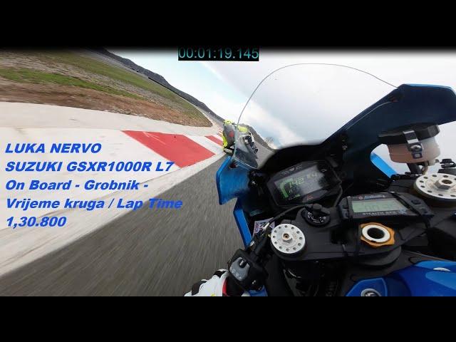 Luka Nervo Suzuki GSXR1000R On Board  Grobnik 1,30.800