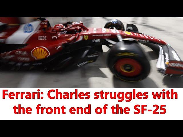 Ferrari SF-25: Charles Leclerc's difficult management of pull-rod under braking amid driving style