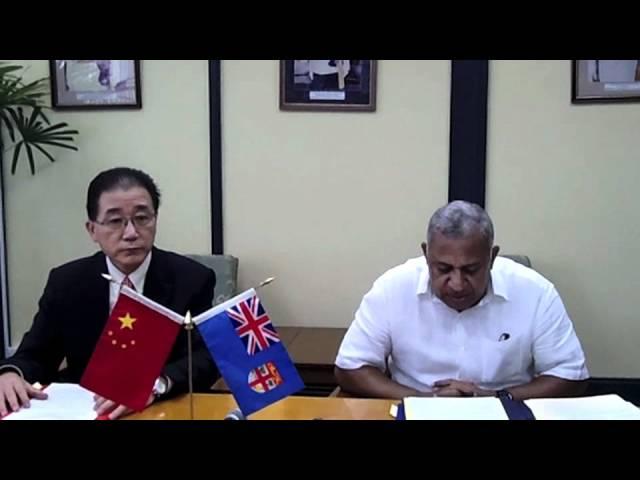 Fiji Government and Peoples Repulic of China sign $5.7 m (FJD) agreement package.