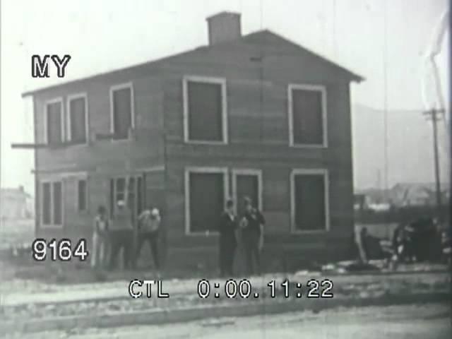 1920s House Collapses Gag W/ Stan Laurel