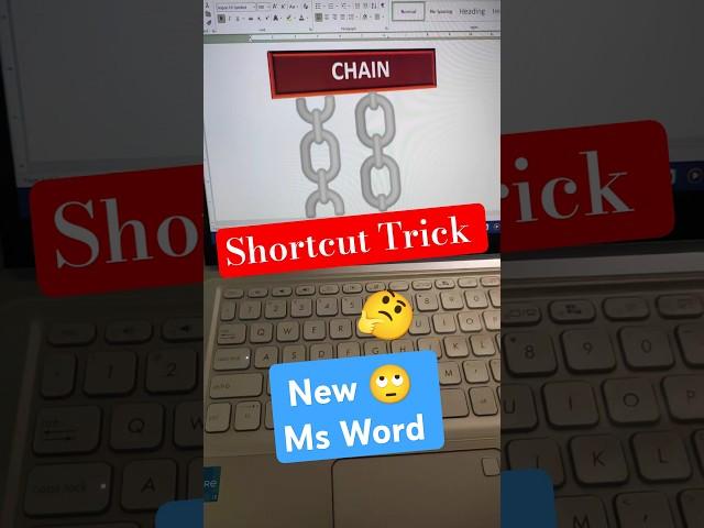 Chain ️ Shortcut Symbol Key MS WORD #shorts #timesavingtips #computer #msword #tricks