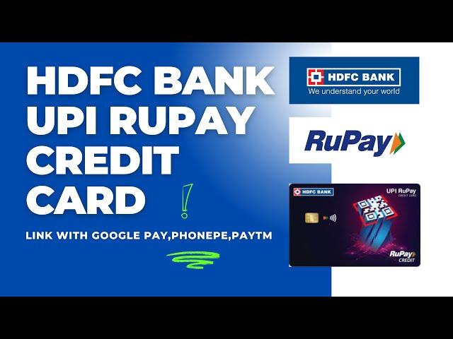 HDFC Bank UPI Rupay Credit Card Malayalam 2024 | UPI Convenience on Credit Card