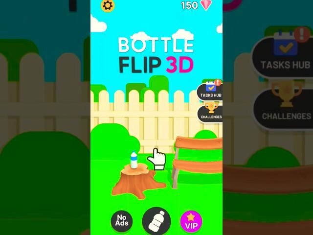 Bottle flip 3D game level 6-7#shorts #games #bottleflip