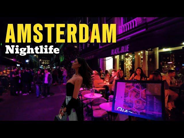 Friday Night in Amsterdam 2024 Nightlife Walking Tour 4K