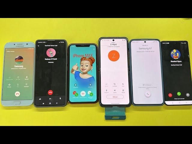 Six incoming Call Motorola 40, IPhone 11pro, Honor, Redmi, Samsung GoChat vs Telegram, Timer