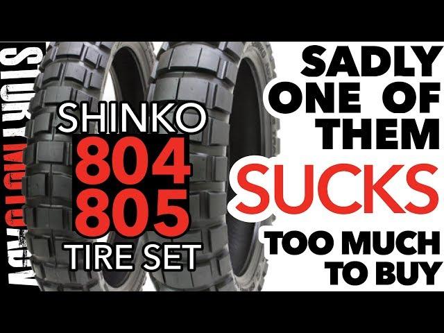 REVIEW: SHINKO 804 805 Dual Sport Tire Set - ONE OF THEM IS A NO GO