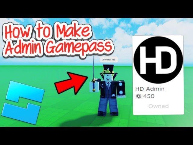 How to Make Kohl's/HD Admin Gamepass for Roblox Games! (2024)