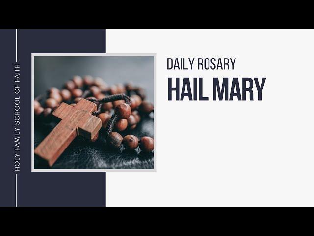 [Daily Rosary Meditations] Hail Mary