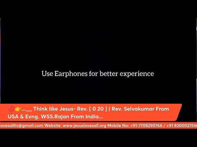 Episode 20: Think like Jesus- Rev. Selvakumar & Evng. WSS.Rajan