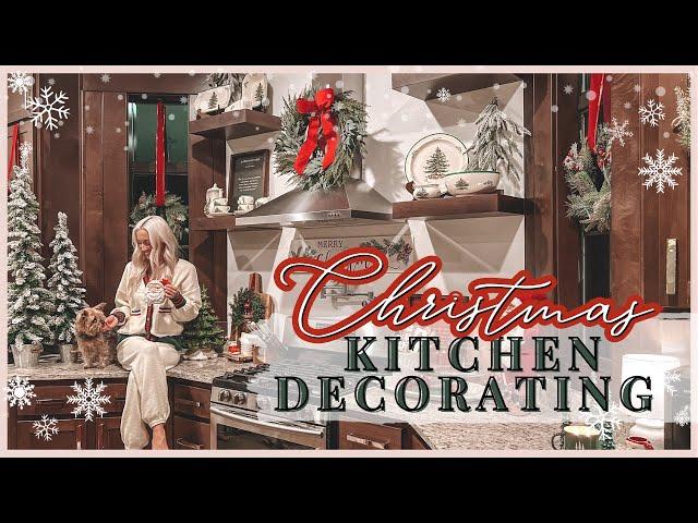 CHRISTMAS DECORATE WITH ME | COZY CHRISTMAS KITCHEN DECORATING IDEAS | CHRISTMAS DECORATIONS 2023