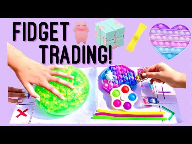 FIDGET TRADING WITH MY SISTER! *SHE CHEATED* 