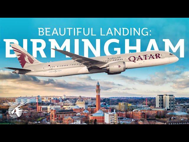 Beautiful landing in Birmingham, UK (4K)