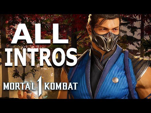 MORTAL KOMBAT 1 Sub-Zero All Intros Dialogue Character Banter MK1