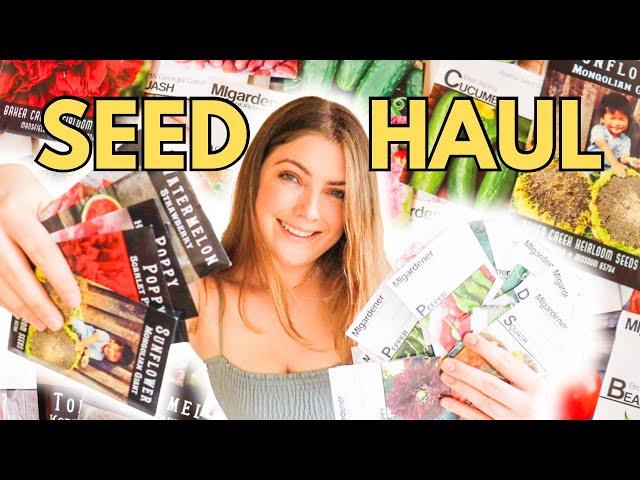 *HUGE* SPRING SEED HAUL 2024! Baker Creek & MIGardener | Rare Heirloom varieties #vegetablegarden