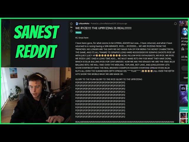 Caedrel Reacts To RYZE Reddit After Hitting 50% W/R And Getting Nerfed