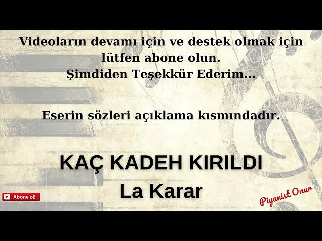 KAÇ KADEH KIRILDI LA KARAR ALTYAPI KARAOKE #cover #altyapı #karaoke #müslümgürses  #damar