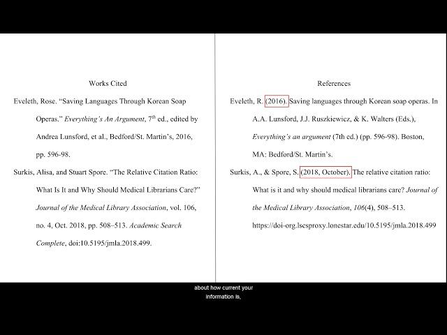 MLA vs APA: Works Cited and References