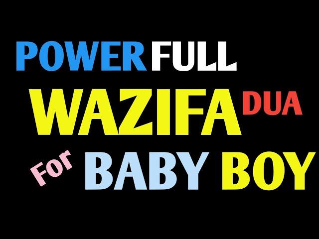 Wazifa Dua for Conceiving Baby Boy