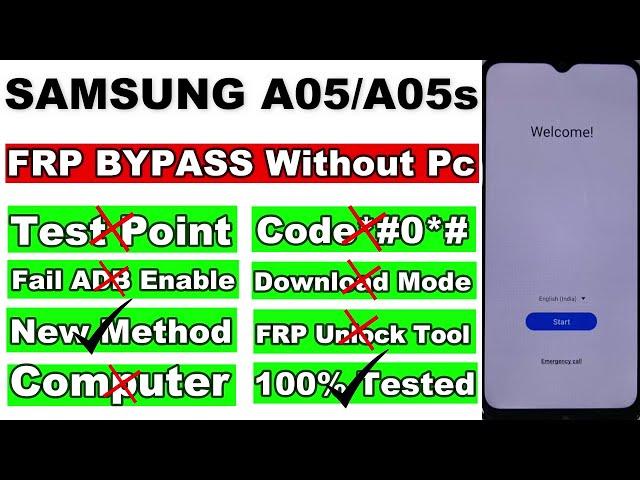 Samsung Galaxy A05/A05s FRP Bypass Without Pc | No FRP Unlock Tool | No Test Point | No Code*#0*#