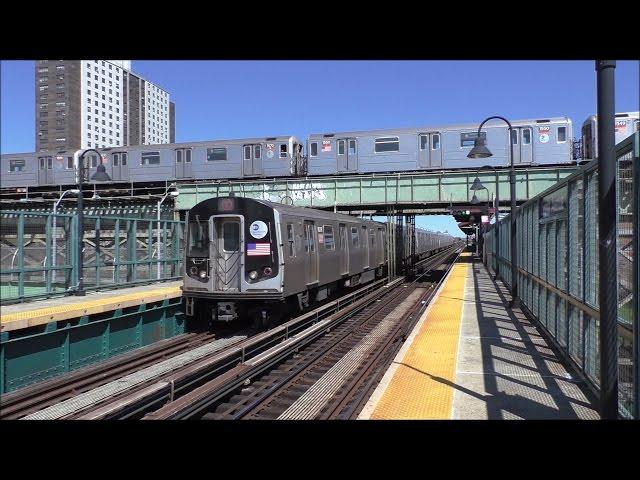 NYC Subway HD 60fps: R143 & R160A L Trains & R62 3 Trains @ Livonia Avenue (4/23/17)