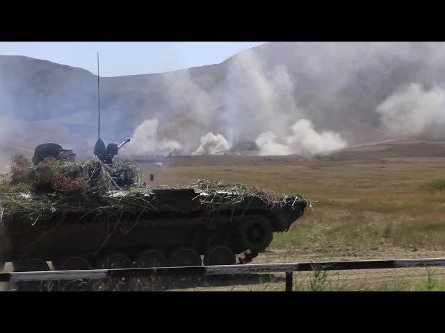 BMP-2 & T-72 Tanks Fire At Simulated Targets